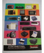 1988 Color Ad Sharp Electronics Products, If It Isn&#39;t Sharp, It&#39;s Dull - $12.33 CAD