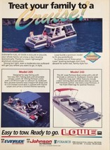 1991 Print Ad Lowe Pontoon Boats 3 Models Shown Lebanon,Missouri - $19.78