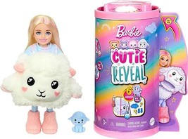 Barbie Chelsea Cutie Reveal Small Doll &amp; Accessories, Blonde in Lamb Cos... - £14.85 GBP