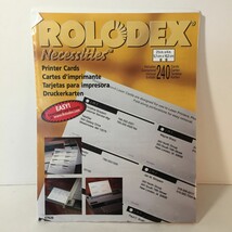 Rolodex Necessities 240  Laser Inkjet Printer Cards 67620 Has All Instru... - £9.28 GBP