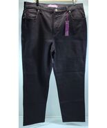 L21) Women's Gloria Vanderbilt Stretch Amanda Black Jeans Pants Size 18 ... - $24.74