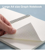 Large A4 Size Transparent Cover Graph Paper Spiral Notebook 160 Pages 8.... - €20,04 EUR