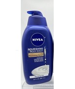 NIVEA Nourishing Care Body Wash Nourishing Serum &amp; Pump Moisturizer HUGE... - £4.60 GBP