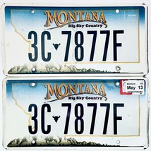 2013 United States Montana Yellowstone County Passenger License Plate 3C 7877F - £20.16 GBP