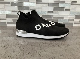 DKNY  Womens Lightweight Slip on Comfort Sneaker Shoes Black/White Miley Sz 10.5 - £26.27 GBP