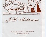 J Y Malitourne Candy &amp; Macarons Brochure Paris France  - $17.82