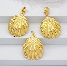 Fashion Jewelry Big Drop Earrings Beach Boho Shell Pendant Necklace Sets For Wom - £51.95 GBP