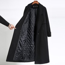 Black Coat Women&#39;s Medium-length New Popular High-end Double-sided Cashmere Autu - £129.93 GBP
