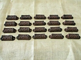 20 Cast Iron Brown 3&quot; Ornate Pulls Drawer Cabinet Handles Rustic Vintage Look - £33.62 GBP
