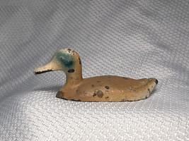 Vtg Mini Painted Lead Metal Bird Duck Decoy Figure Paperweight Statue 3&quot;... - $29.95