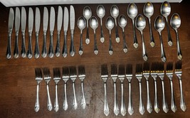 Wallace St Regis 18/8  Stainless Flatware 39 Pieces Service For 6+ gold ... - $75.00