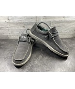 Hey Dude Loafers Men 9M Wally Sox Shoes Gray Canvas Slip On Casual Comfo... - $454.77 MXN