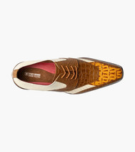 Stacy Adams Tristano Modified Bike Toe Oxford Shoes Tan Multi 25694-238 image 5