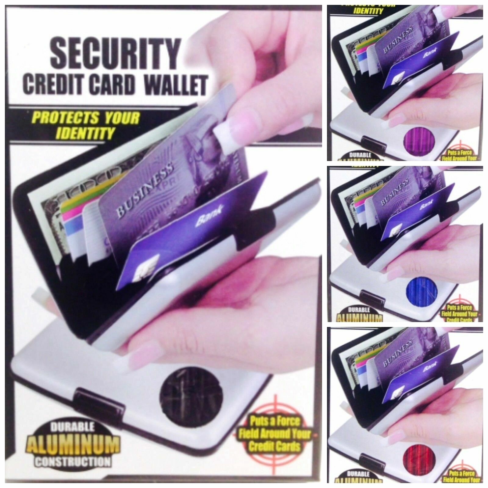(2) RFID Blocking Wallet - Aluminum Identity Protection Credit Card Cases