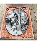 Just Like A Gipsy Gypsy Piano Sheet Music 1919 Simons Bayes Love Song Vi... - €9,77 EUR