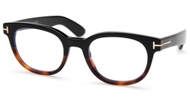 NEW TOM FORD TF5807-B 005 Black Havana Eyeglasses Frame 50-21-145mm B40mm Italy - £134.85 GBP