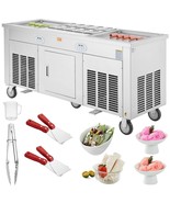 VEVOR Fried Ice Cream Roll Machine, 2Pcs 17.7&quot; x 17.7&quot; Square Stir-Fried... - $3,823.22 CAD