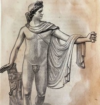 Apollo Belvidere 1876 Worlds Fair Centennial Expo Victorian Woodcut DWAA3A - €26,05 EUR