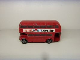 VINTAGE BUDGIE TOY DIECAST METAL  LONDON TRANSPORT BUS ESSO - £9.34 GBP