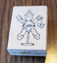 The Peddler’s Pack Stampworks Wooden Toy Man Rubber Stamp - £3.90 GBP