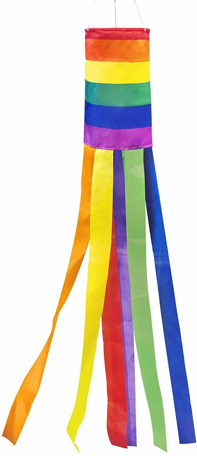 Anley 40 Inch Rainbow Column Windsock Flag - Gay Pride LGBT+ Parade Flag - $7.91