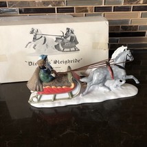 Dept 56 Heritage Village Dickens&#39; Sleighride In Box Vtg 1985 Handpaint P... - $16.08