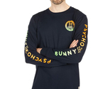 Men&#39;s Psycho Bunny Long Sleeve Sheffield Gradient Graphic Tee Logo Navy ... - $64.99