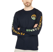 Men&#39;s Psycho Bunny Long Sleeve Sheffield Gradient Graphic Tee Logo Navy ... - $64.99