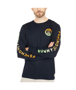 Men&#39;s Psycho Bunny Long Sleeve Sheffield Gradient Graphic Tee Navy Shirt... - £39.87 GBP