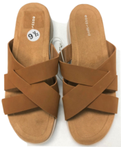 Easy Spirit Sandals Women&#39;s Sesofina3 Casual Woven Strappy Comfort Flat Slides - £40.36 GBP