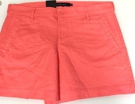 Calvin Klein Women&#39;s Stretch Chino Shorts  Chalky Coral Sz 4 6 - £11.63 GBP