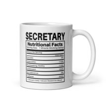 Secretary Funny Traits Nutritional Facts Ingredients Coffee &amp; Tea Mug Cup - £15.65 GBP+