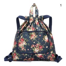 Multifunctional Foldable Portable Shopping Bag Women&#39;s Printed Drawstring Backpa - £18.53 GBP