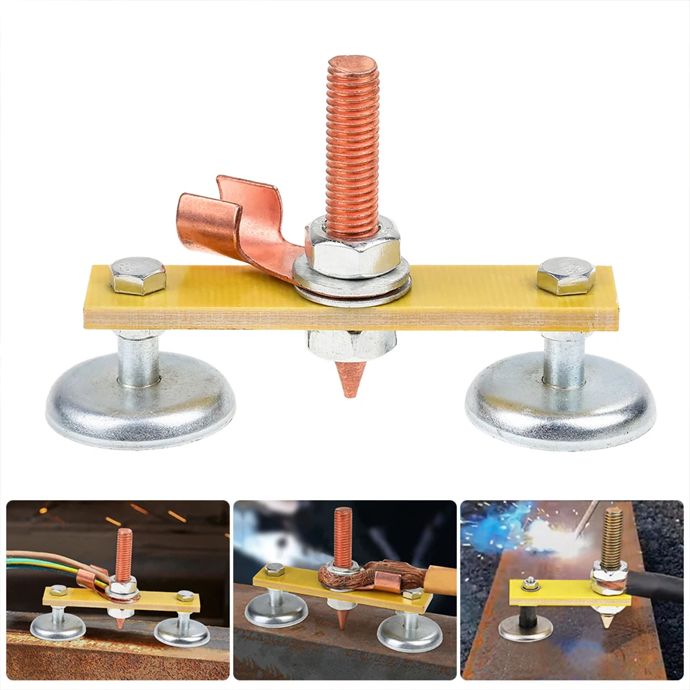 Sporting Welding Magnet Head Magnetic Welding Fix Ground Clamp Single/Double Str - £24.78 GBP