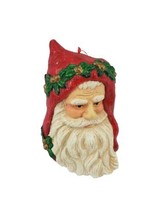 Vintage Paper Mache Santa Claus Head Hanging Tree Christmas Ornament Figure - £11.63 GBP
