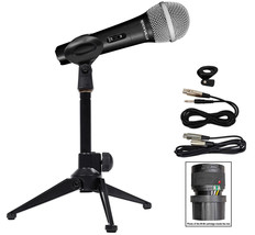 Rockville RMC-XLR Metal DJ Handheld Wired Microphone+Mic Stand w (2) Cables - £51.14 GBP