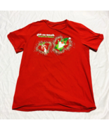 Five Below Employee T Shirt Mens Medium Red Short Sleeve Save The Holida... - $15.33 CAD