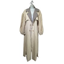 misguided checkered collar Long sleeve Trench Coat Jacket US Size 2 - £17.80 GBP