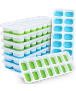 Silicone Ice Cube Tray, 8 Pack Easy-Release &amp; Flexible 14-Ice Cube Trays... - £26.65 GBP