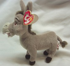 Ty Beanie Babies 2007 Shrek The Third Donkey 7&quot; Plush Stuffed Animal Toy - £14.47 GBP