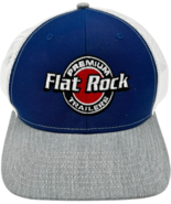 flat rock premium trailers blue grey white mesh snapback adjust trucker ... - $10.60