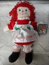 Raggedy Ann Stuffed Doll Dressed In A Christmas Dress Santa&#39;s Helper by ... - £54.75 GBP