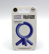 Comotomo Silicone Baby Teether, Blue, 1.75x1.75x3 Inch, 3+ Months - £9.31 GBP