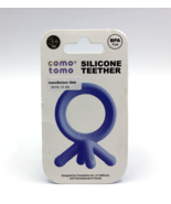 Comotomo Silicone Baby Teether, Blue, 1.75x1.75x3 Inch, 3+ Months - £9.48 GBP