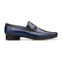 Belvedere Men's Bruno Genuine Ostrich Leg and Italian Calf Loafer Navy 1026 image 6