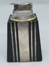 Encendedor Art Deco Reed &amp; Barton De Plata Esterlina Aplicada Black Ston... - $2,920.57 MXN