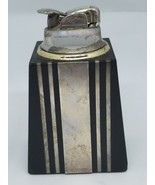 Encendedor Art Deco Reed &amp; Barton De Plata Esterlina Aplicada Black Ston... - $2,920.57 MXN