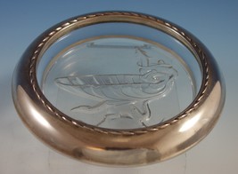 Sterling Silver and Glass Champagne Coaster with Sea Motif Fluted Edge (#2533) - £150.03 GBP