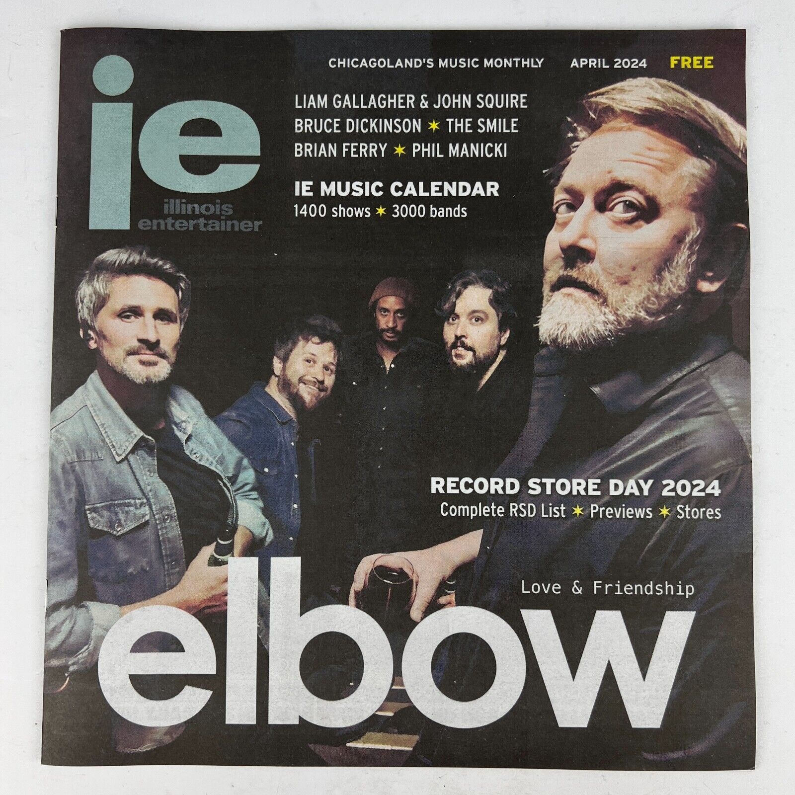 Primary image for Illinois Entertainer April 2024 elbow Band Cover plus Local Guide