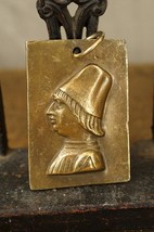 ALVA Museum Art Replica Jewelry Brass Pendant Renaissance Man Baldassare Estense - £34.74 GBP